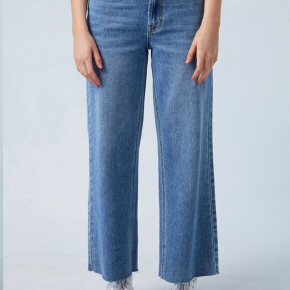 PacSun Cropped Wide Leg Jeans Medium Indigo | Size 24 | 90s Y2K Vintage Style - Picture 13 of 13